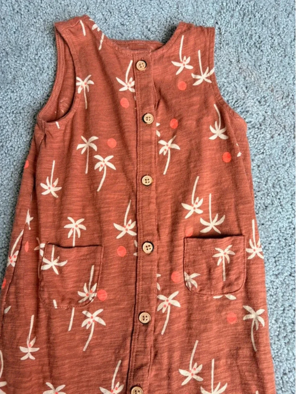 Cat & Jack Palm Tree Jumpsuit Size 18 Months